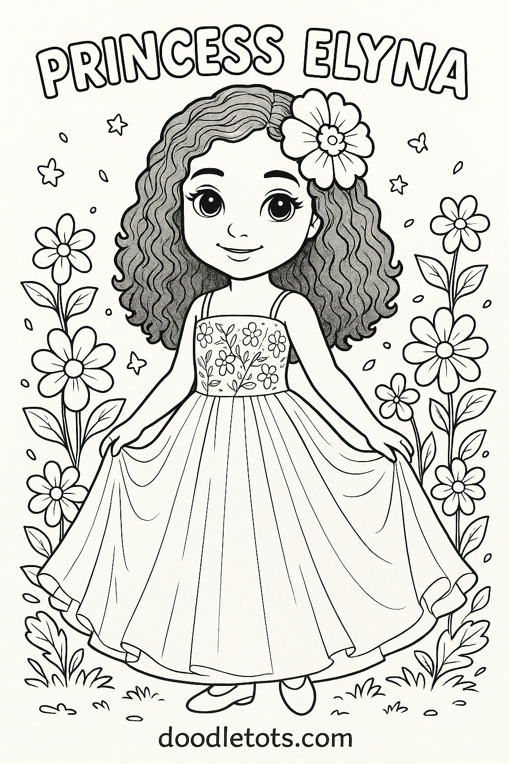 Princess Elyna Coloring Page